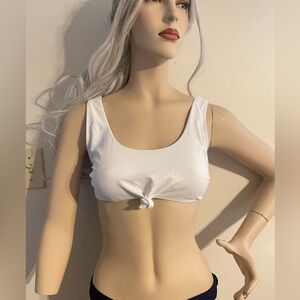 Cupshe white bikini tank